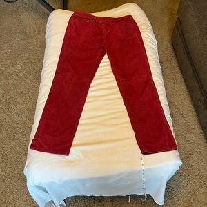 Ann Taylor LOFT Red Women pants corduroy Vibrant red jeans. Classic